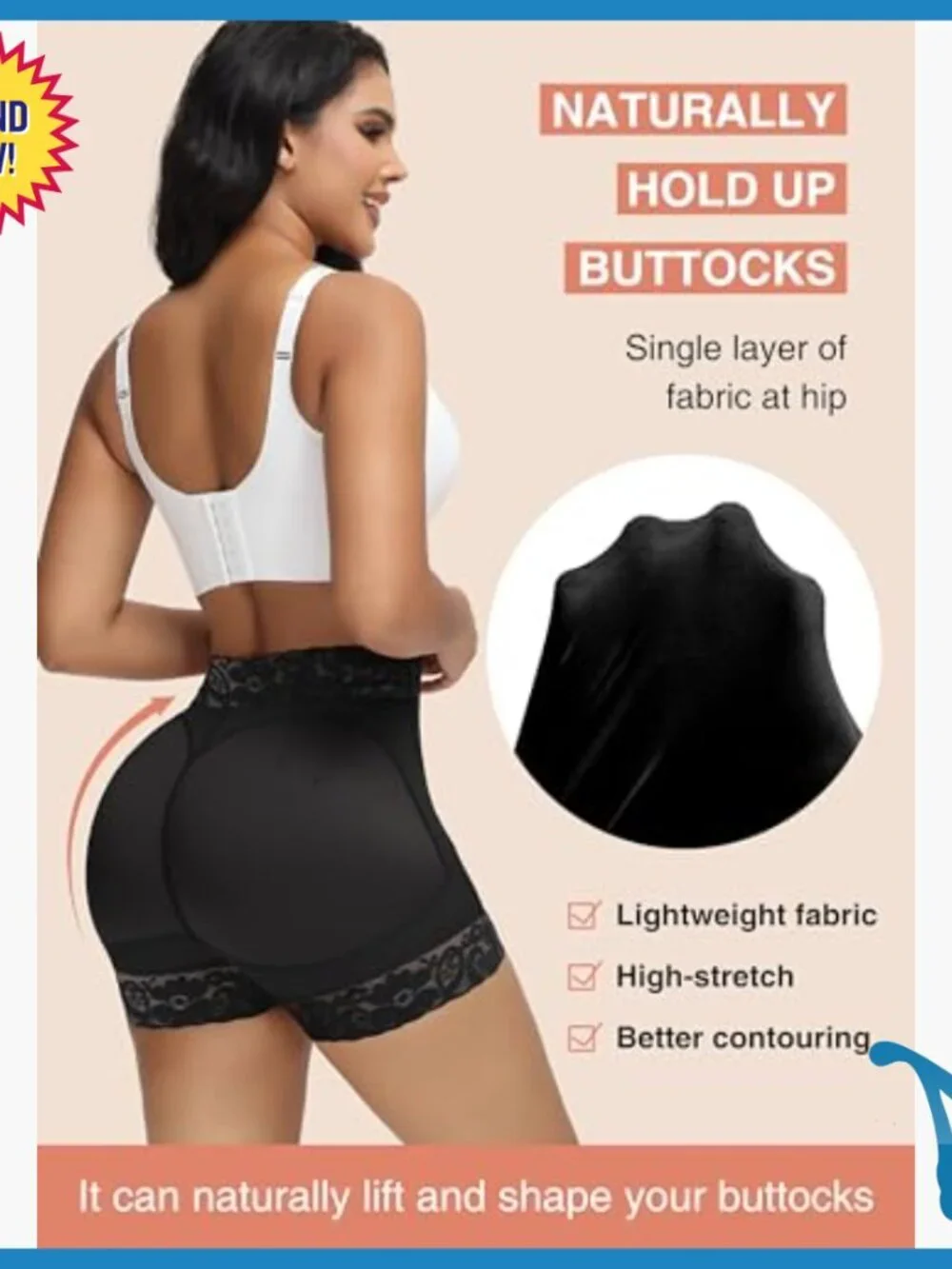 Tummy Control Shapewear Shorts Butt Lift Medium Spandex Slimmer
